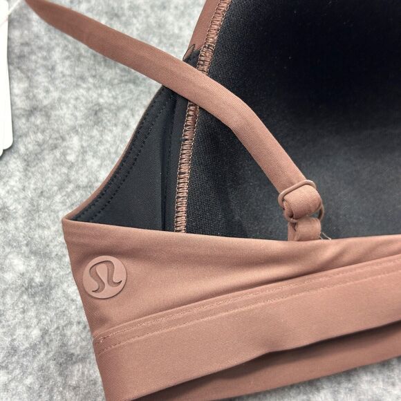 Lululemon Waterside Swim Top DKOX Oxide Brown Triangle Bikini Size 6 C - Picture 5 of 9